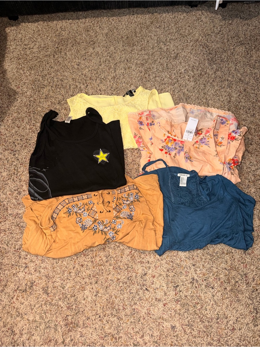 Lot of 6 Women's Tank Tops and Blouses - Mixed Colors